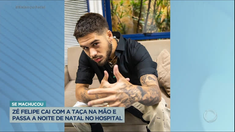 Vídeo: Zé Felipe passa a noite de Natal no hospital depois de se cortar