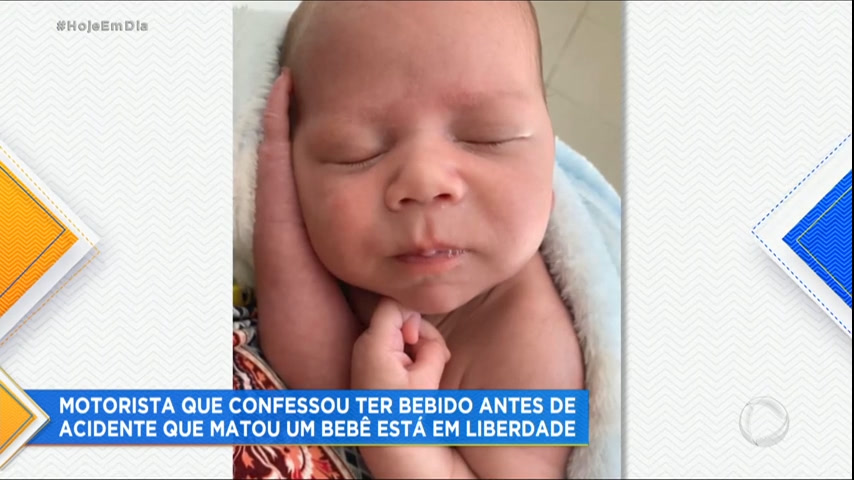 Vídeo: Motorista que confessou ter bebido antes de acidente que matou bebê é liberado