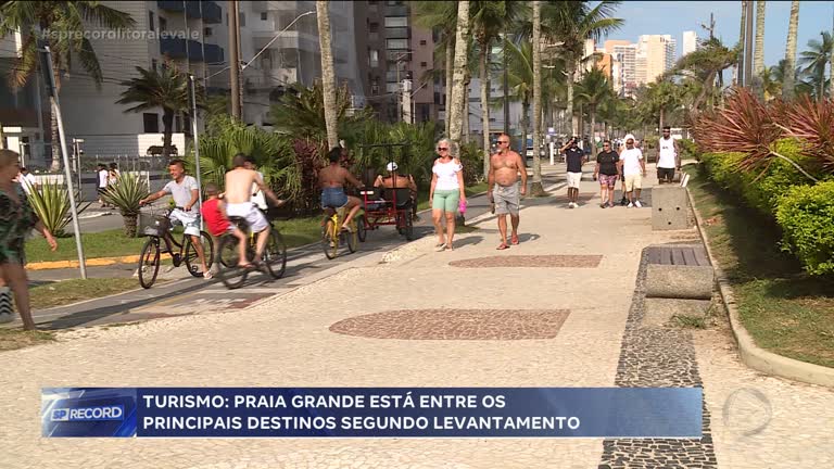 Vídeo: Praia Grande está entre os destinos mais procurados no país