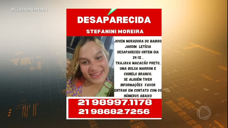 Vídeo: Jovem de 17 anos desaparece na zona oeste do Rio