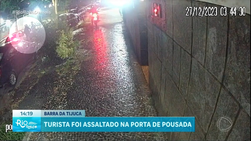 Vídeo: Turista é assaltado na porta de pousada ao chegar no Rio