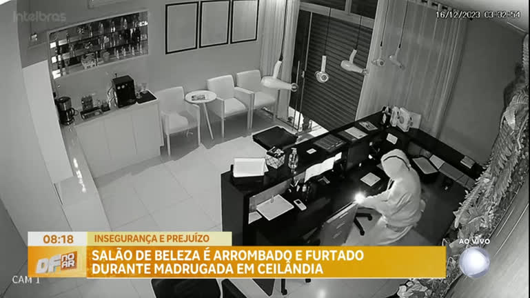 Vídeo: Salão de beleza é arrombado e furtado durante madrugada em Ceilândia (DF)