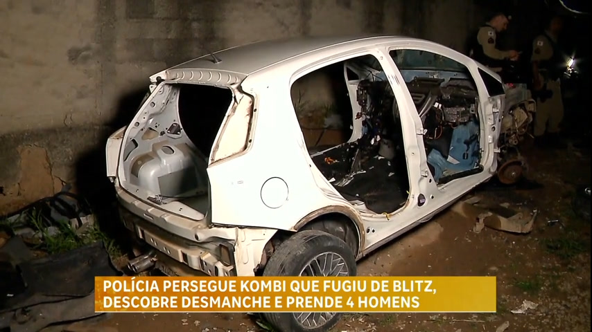 Vídeo: Polícia descobre desmanche de carros após fuga de blitz em Contagem (MG)