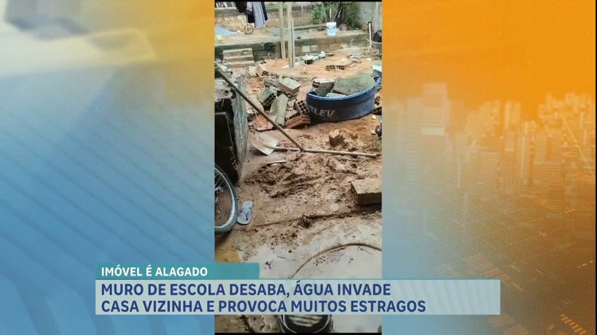Vídeo: Muro de escola estadual desaba em Ribeirão das Neves (MG)