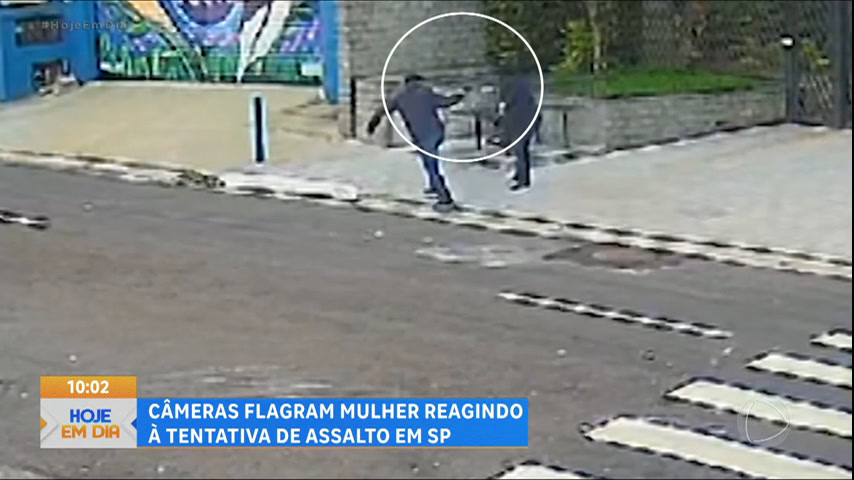 Vídeo: Vídeo mostra mulher reagindo a assalto em SP