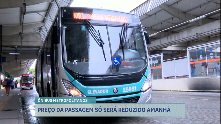 Vídeo: Governo de MG vai voltar tarifa dos ônibus metropolitanos ao valor antigo após decisão Judicial