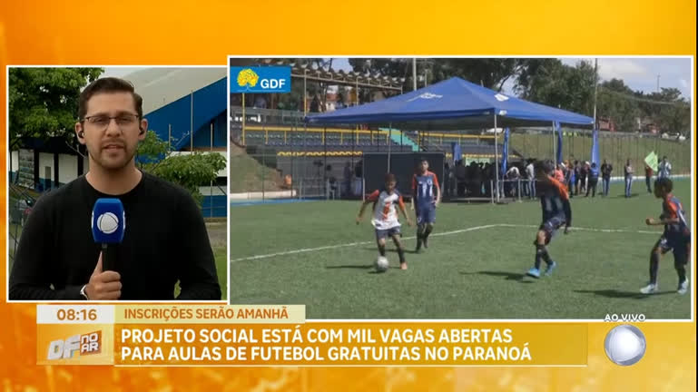 Vídeo: Projeto social está com mil vagas abertas para aulas de futebol gratuitas no Paranoá (DF)