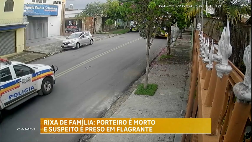 Vídeo: Porteiro é morto a tiros devido a suposta rixa familiar em BH
