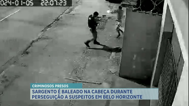 Vídeo: Sargento é baleado na cabeça durante perseguição a suspeitos em Belo Horizonte