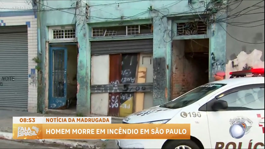 Vídeo: Homem morre em incêndio em São Paulo