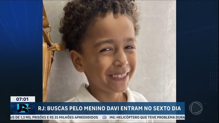 Vídeo: Caso Davi: buscas por menino desaparecido no RJ entram no sexto dia