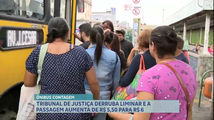 Vídeo: Tarifa de ônibus volta a custar R$ 6 em Contagem (MG)