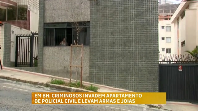 Vídeo: Apartamento de policial civil tem joias e armas roubadas após invasão em BH