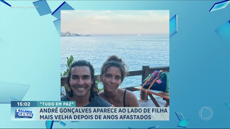 Vídeo: Após briga por pensão, André Gonçalves aparece ao lado da filha