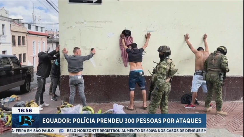 Vídeo: Polícia do Equador prendeu 300 pessoas por ataques