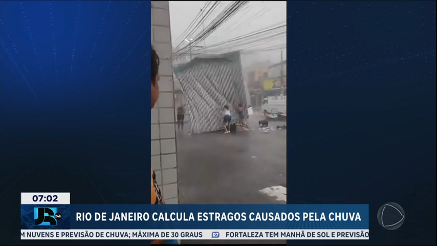Vídeo: Temporal e ventania causam estragos no Rio de Janeiro
