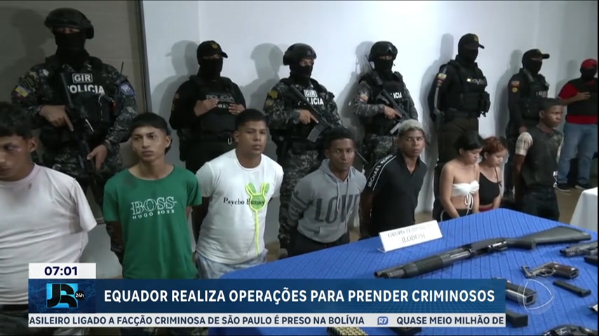 Vídeo: Equador faz operações para prender criminosos em meio à crise de violência