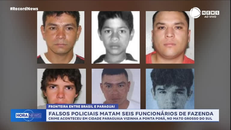 Vídeo: Falsos policiais matam seis funcionários de fazenda em fronteira do Brasil com Paraguai