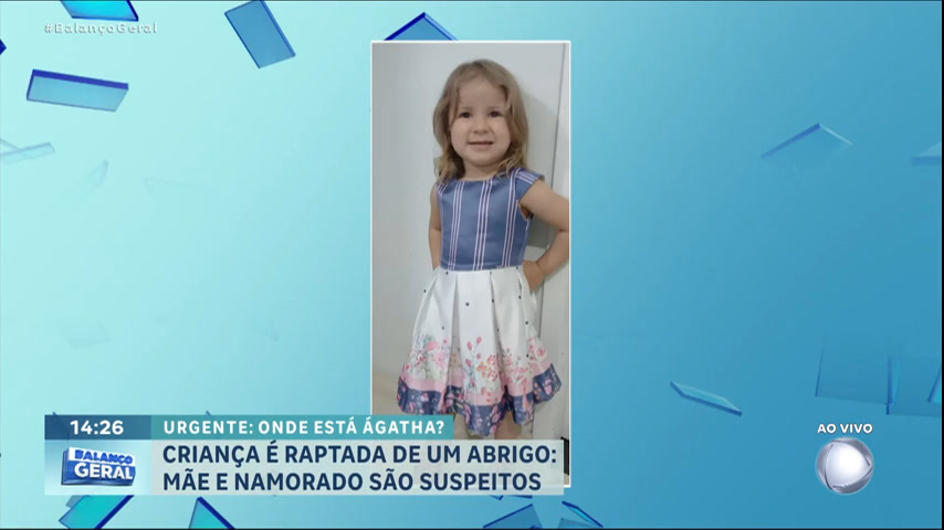 Vídeo: Menina de 3 anos é sequestrada; mãe biológica e padrasto são os principais suspeitos