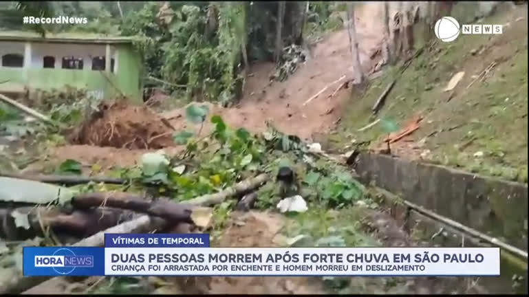 Vídeo: Duas pessoas morrem e uma desaparece durante temporais em São Paulo