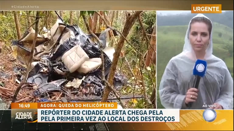 Vídeo: Repórter do Cidade Alerta traz informações exclusivas sobre a queda de helicóptero em Paraibuna (SP)