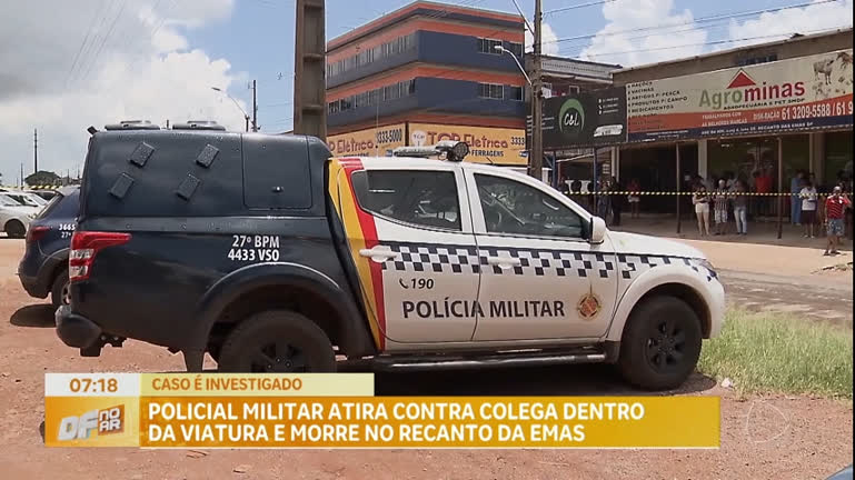 Vídeo: Policial militar atira contra colega dentro de viatura e morre no Recanto das Emas (DF)