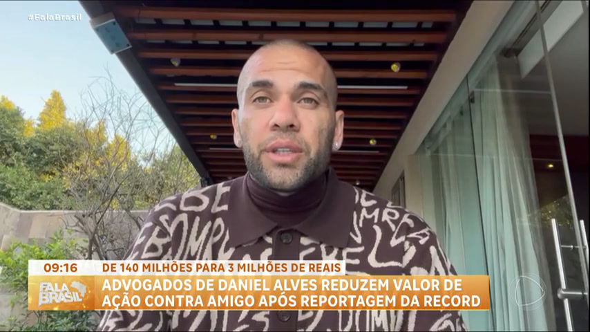 Vídeo: Advogados de Daniel Alves reduzem drasticamente valor de ação contra amigo dele após reportagem da RECORD