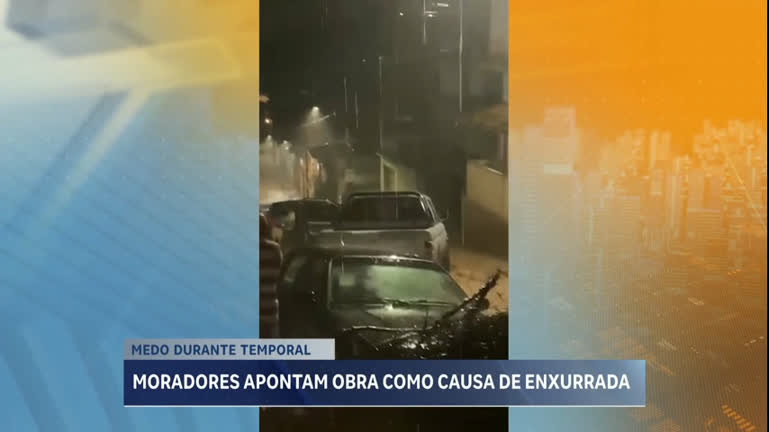 Vídeo: Moradores vivem momento de tensão e medo após temporal em Nova Lima (MG)