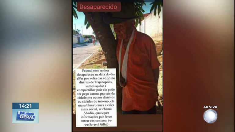 Vídeo: Família procura idoso desaparecido desde novembro no Entorno do DF
