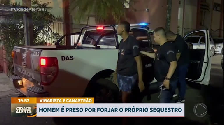 Vídeo: Homem é preso após forjar o próprio sequestro no Rio de Janeiro