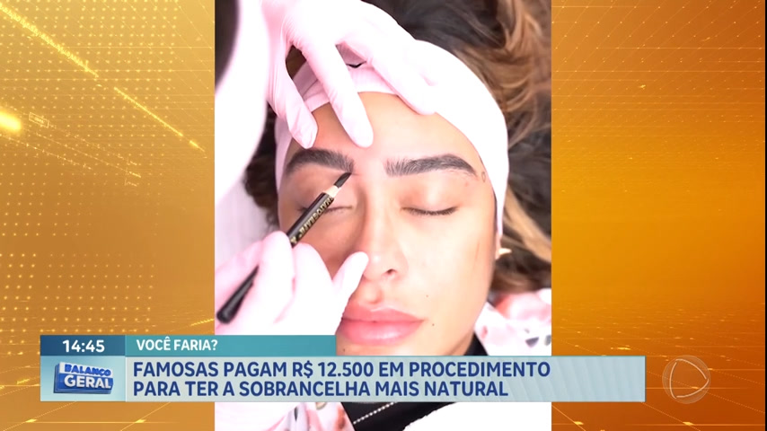 Vídeo: Famosas pagam R$ 12.500 em design de sobrancelhas