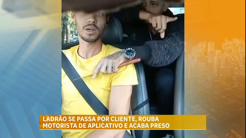 Vídeo: Polícia prende homem com carro roubado de motorista de aplicativo em BH