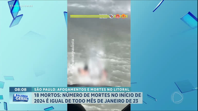 Vídeo: 18 pessoas morreram afogadas desde o começo do ano nas praias de São Paulo