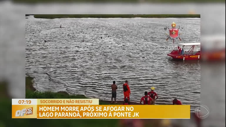 Vídeo: Homem morre após se afogar no Lago Paranoá, no DF