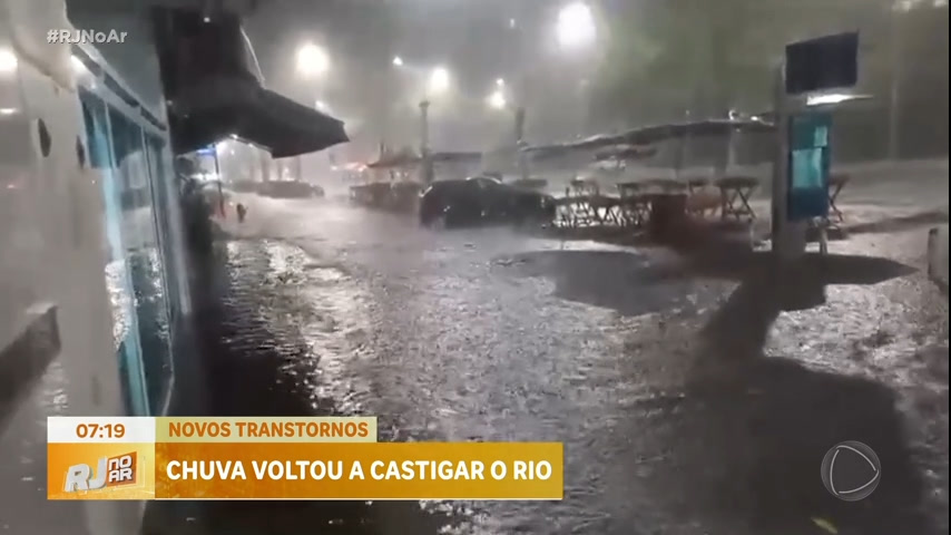 Vídeo: Forte chuva provoca alagamentos em diversas áreas do Rio