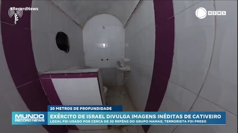 Vídeo: Veja imagens do túnel utilizado como cativeiro por reféns do grupo terrorista Hamas