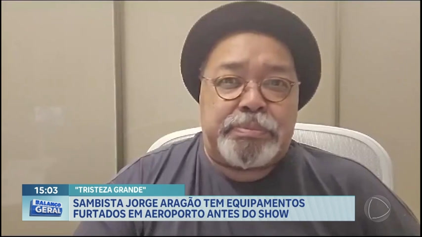 Vídeo: Jorge Aragão tem equipamentos furtados em aeroporto antes do show