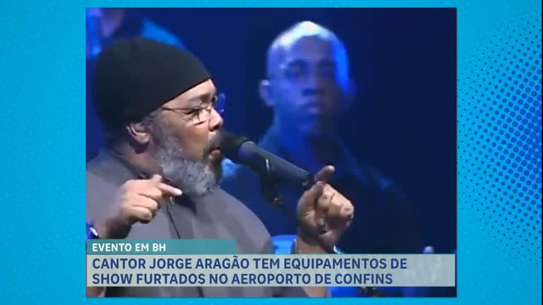 Vídeo: A Hora da Venenosa: cantor Jorge Aragão tem equipamentos furtados em aeroporto de BH