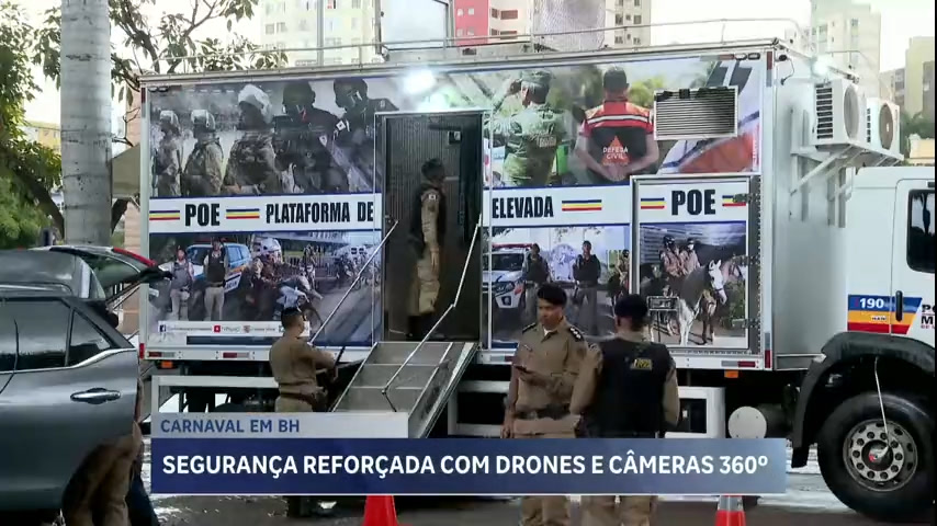 Vídeo: Carnaval de BH tem reforço de drones para segurança durante a folia