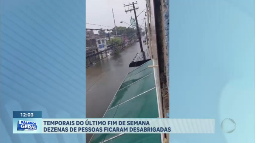 Vídeo: Chuvas fortes na Baixada Santista