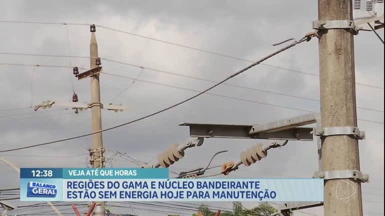 Vídeo: Regiões do Gama e Núcleo Bandeirante ficam sem energia para manutenção