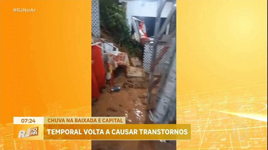 Vídeo: Temporal volta a causar transtornos na capital e Baixada Fluminense