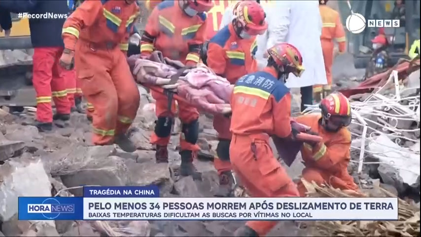 Vídeo: Sobe para 34 o número de mortos em deslizamento de terra na China