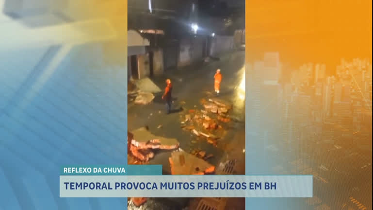 Vídeo: Temporal que atingiu BH provocou prejuízos em diversas parte da cidade
