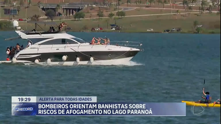 Vídeo: Bombeiros orientam banhistas sobre os riscos de afogamento no Lago Paranoá