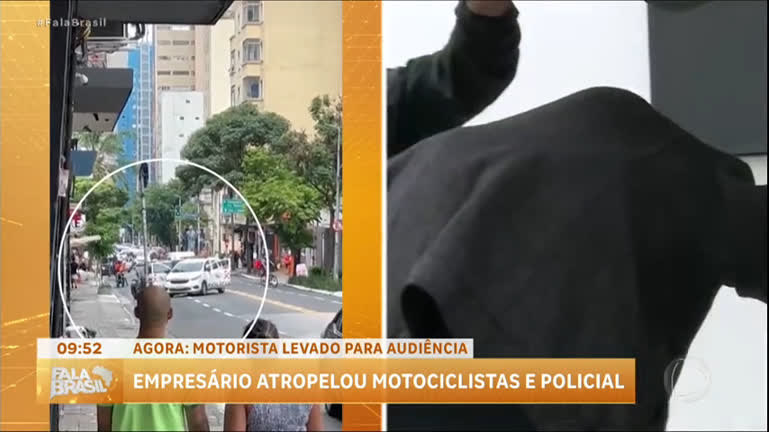 Vídeo: Empresário que atropelou motociclistas e policial é levado para audiência de custódia