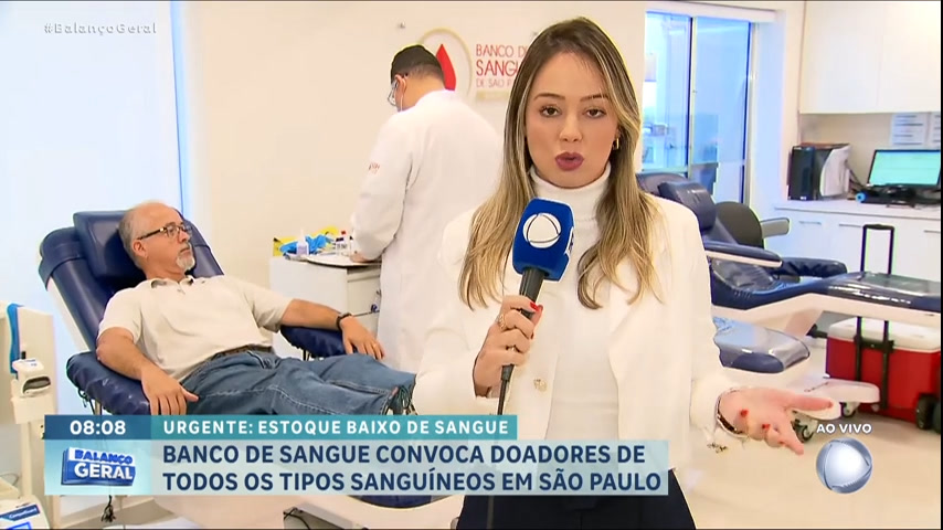 Vídeo: Com estoque baixo, banco de sangue de São Paulo convoca doadores