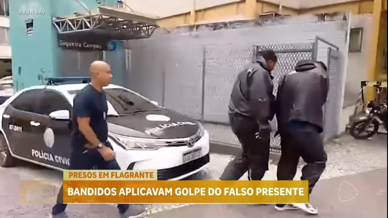Vídeo: Dois homens são presos pelo golpe do falso presente na zona sul do Rio