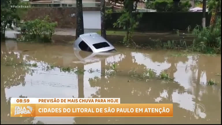 Vídeo: Litoral paulista segue em estado de atenção por conta das chuvas