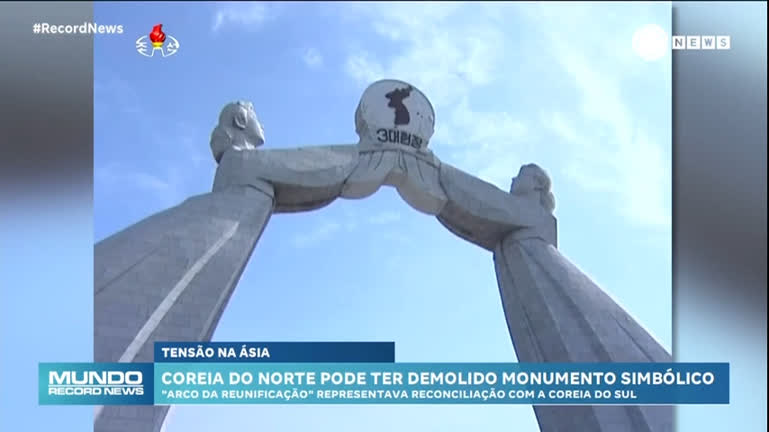 Vídeo: Coreia do Norte destrói monumento que simboliza união com a Coreia do Sul